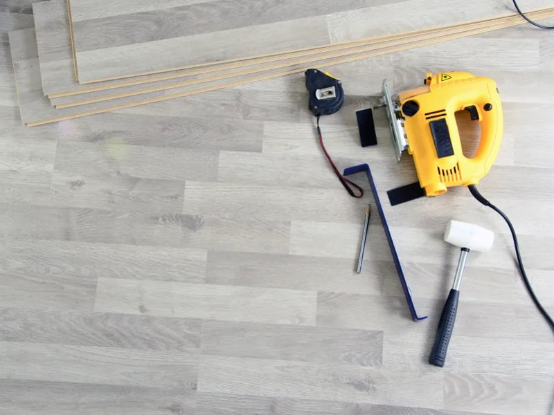 Tools on flooring in Freeport, MN at Hennen Floor Covering